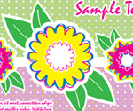 Colorful card with flowers